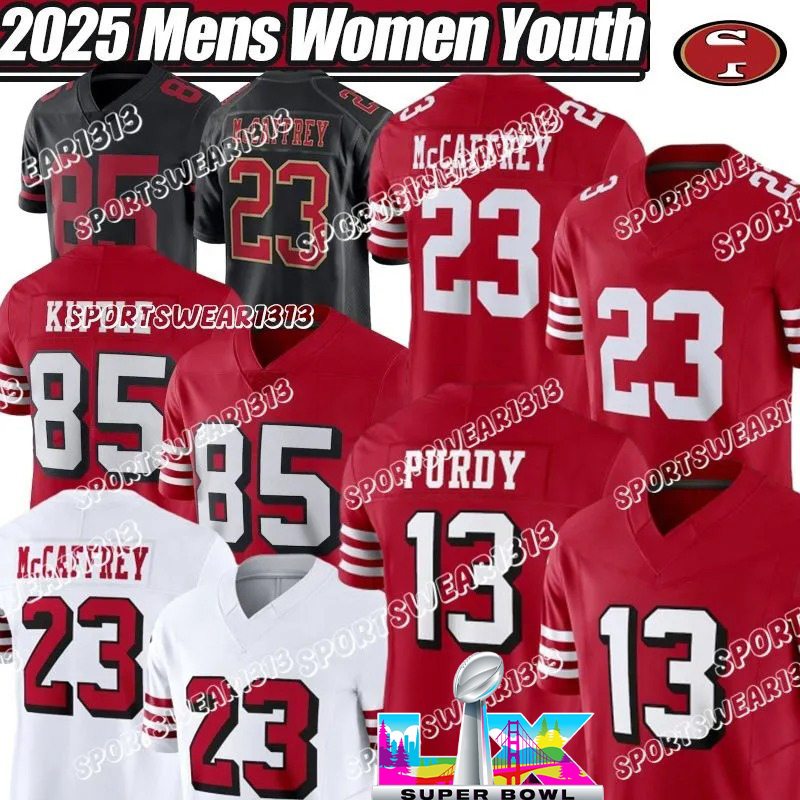 San Franciscocity 49erss Jersey Christian McCaffrey Brock Purdy Nick Bosa George Kittle Fred Warner sf 49ersJersey football Jerseys