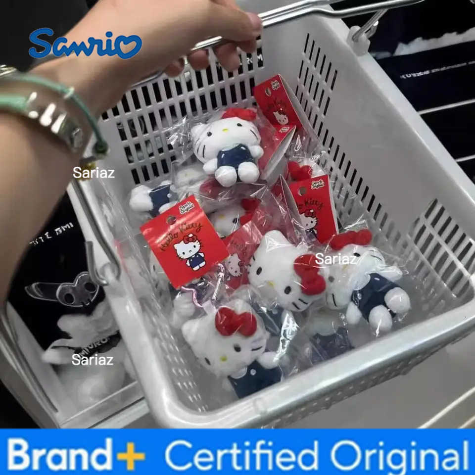 Sanrio Hello Kitty Stuffed Doll Keychain Love Knot Kitty Cat Cute Cartoon Stuffed Keychains Bag Accessories Ornament Gifts H251225