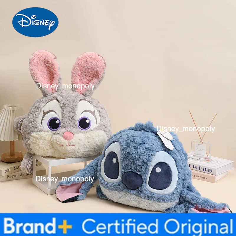 Disney Original Zootopia Judy Hopps Nick Wilde Plush Doll Backpack Stitch Big Head Doll Bag Hug Pillow Cute Room Sofa Decoration Gift H251225