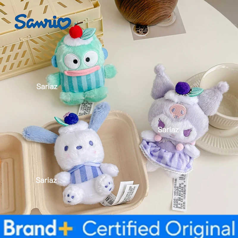 Sanrio Hello Kitty Cinnamoroll Kuromi Pochacco Melody Plush Toy Kawaii Doll keyring Home Room Decor Birthday Gift H251225