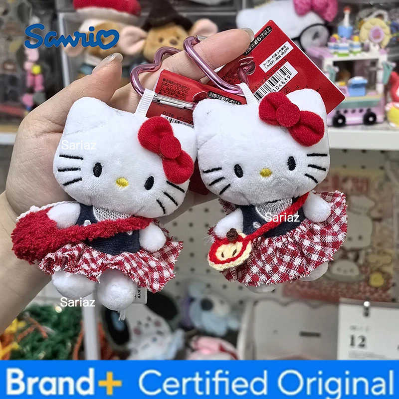 Sanrio Plush Keychain Hello Kitty Cute Cartoon Bag Pendant Car Phone Keyring For Backpack Hanging Accessories Women Xmas Gifts H251225