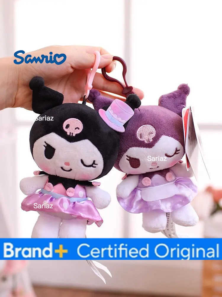 Sanrio Hello Kitty Kuromi Melody Stuffed Toys Pendant Cute Plush Toys Kawaii Keyring Anime Keychain Birthday Gift Party Treats H251225