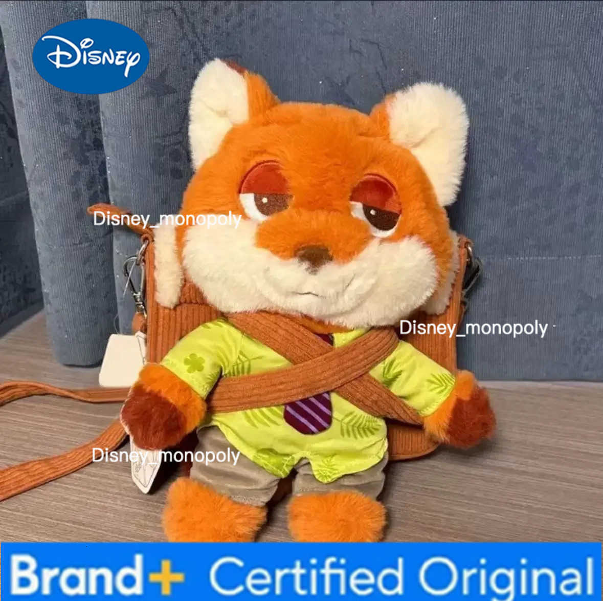 Disney Zootopia 2 Judy Nick Plush Shoulder Bag Detachable doll Shoulder Bag Girls Women Fashion Storage Crossbody Bag Gift H251225