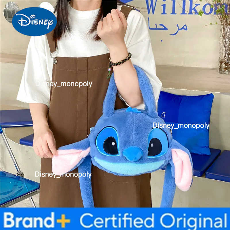 Disney New Lilo Stitch Toy Kawaii Plush Messenger Bag Girl Tote Bag Anime Plush Backpack Kids Cartoon Plush Soft Bag Gifts H251225