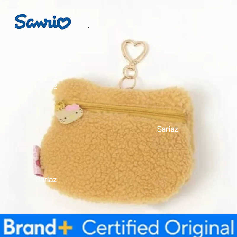 Sanrio kawaii Hello Kitty tiny Plush Coin Purse Storage Bag Cartoon Hot Pink Black Kitty Originality Printing Cosmetic Bag Gift H251225
