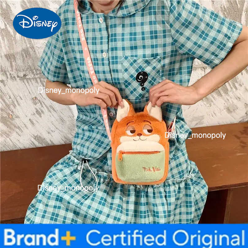 Disney Kawaii Zootopia Plush Crossbody Bag Nick Wilde Judith Laverne Hopps Stylish Cartoon Shoulder Bag Birthday Christmas Gift H251225