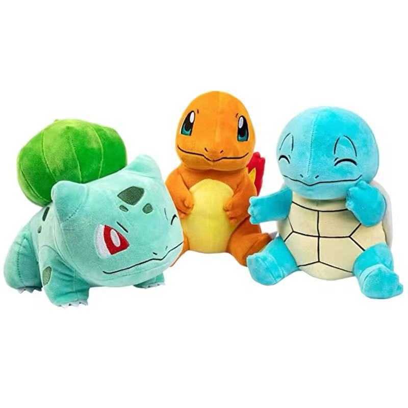 Pokemon Plushies Stuffed Animals Plush Toys Hobbies Starter 3 Pack Charmander Squirtle Bulbasaur Anime Gift For Children W251225