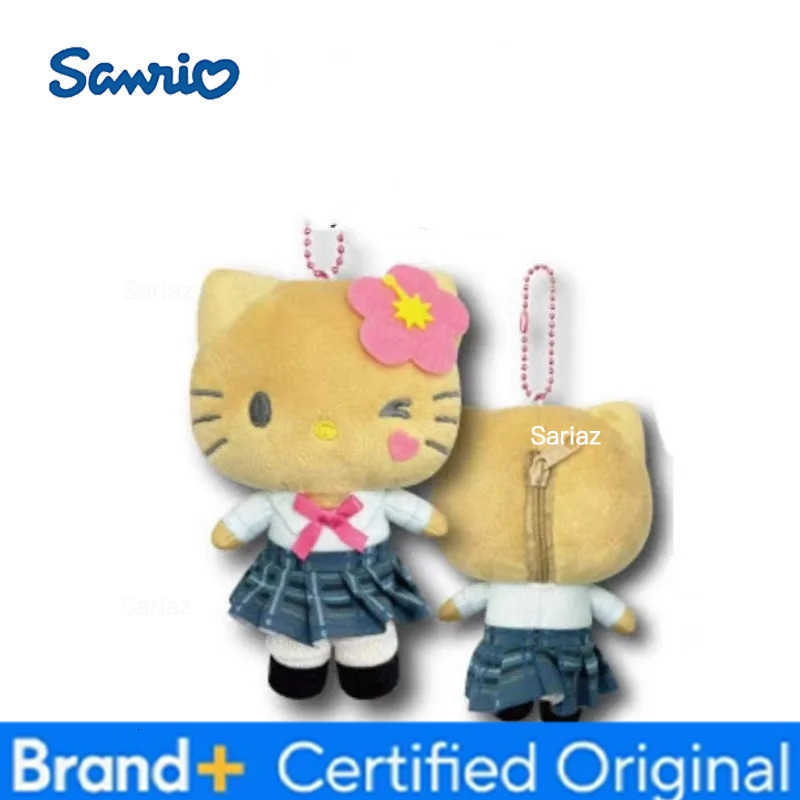 Sanrio Hello Kitty Jk Uniform Tanned Cute Girl Glasses Exquisite Plush Pendant Doll Cute Kt Cat Girl Cartoon Bag Decor Toys Gift H251225