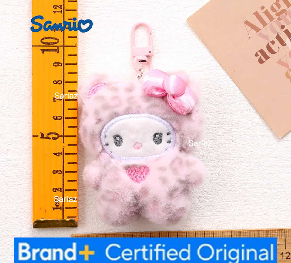 Sanrio Girl Gift Kawaii Keychain Hello Kitty Keychain Cinnamoroll Keyring Doll Plush Toy Backpack Pendant Car Key Ring Plushie H251225