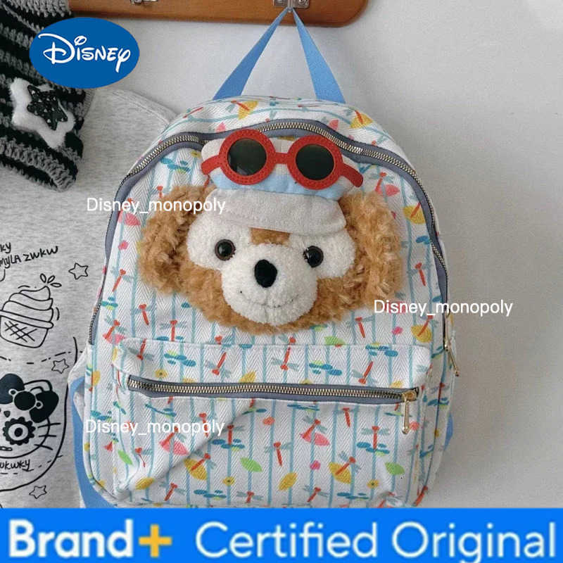 Disney Duffy Shoulder Bag Student Backpack Large Capacity Cartoon Schoolbag Book Stationery Storage Laptop Bag Sweet School Bags H251225