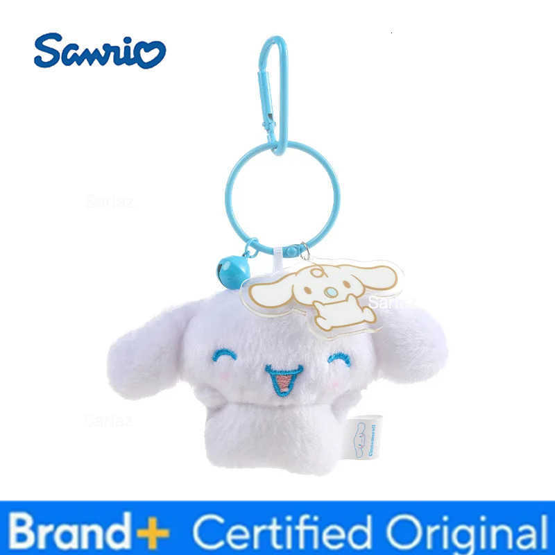 Sanrio Kawaii Kuromi Cinnamoroll Plush Toys Keychain Cartoon Hangydon Bell Backpack Pendant Decoration Friends Birthday Gifts H251225