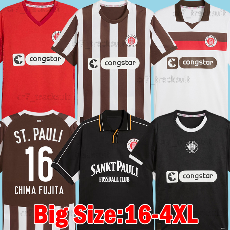 XXXL 4XL 2025 2026 FC St. Pauli Soccer Jerseys HOUNTONDJI SINANI KAARS PEREIRA LAGE WAHL DZWIGALA Football Shirts 25 26 SMITH JONES Retro 1997 99 Men Uniforms kids kits