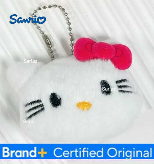Sanrio Kitty Plush Keychain Kawaii Cartoon Plush Toy Pendant Cute Bag Backpack Keyring Gift Charm H251225
