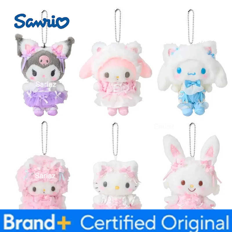 Sanrio Kawaii Kuromi Cinnamoroll Plush Toys Keychain Cartoon Hello Kitty My Sweet Piano Backpack Pendant Girls Birthday Gifts H251225