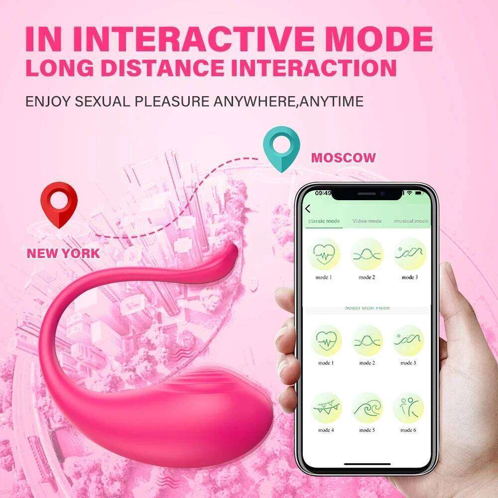 APP Bluetooth Control Vibrator Female Clitoris Stimulator Wearable G Spot Massager Vibrating Egg for Adult Women Sex Toy 25L1225
