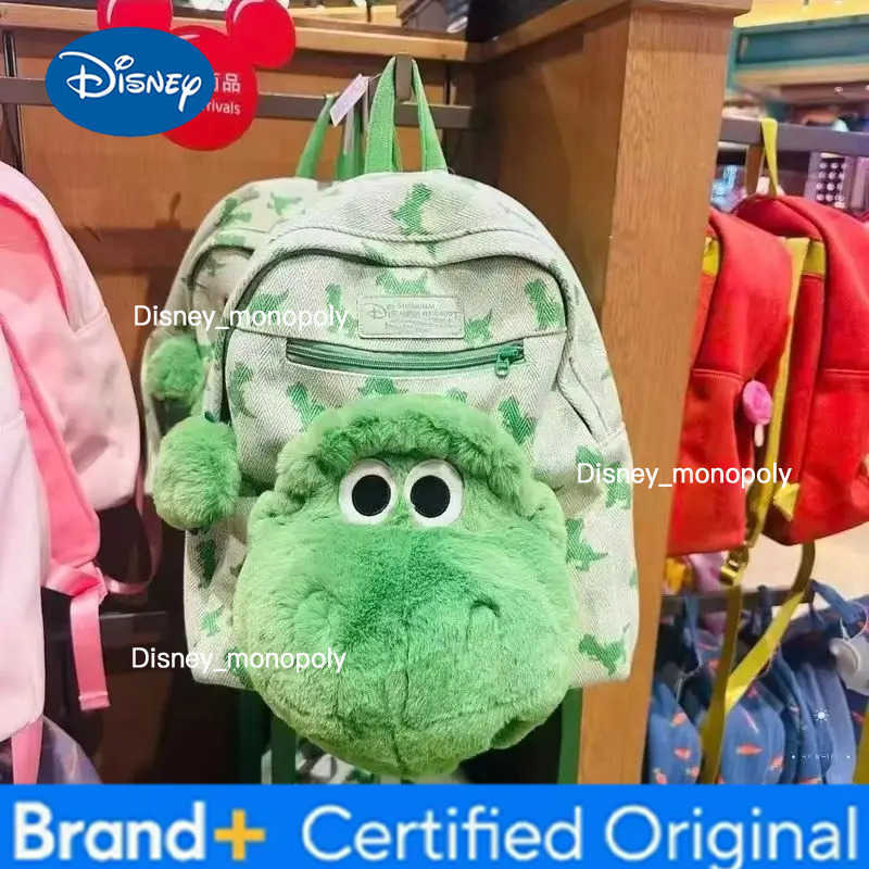 Disney Toy Story Rex Backpack Large Capacity Schoolbag Peripheral Products Cartoon Anime Plush Doll Cutetravel Bag Festival Gift H251225