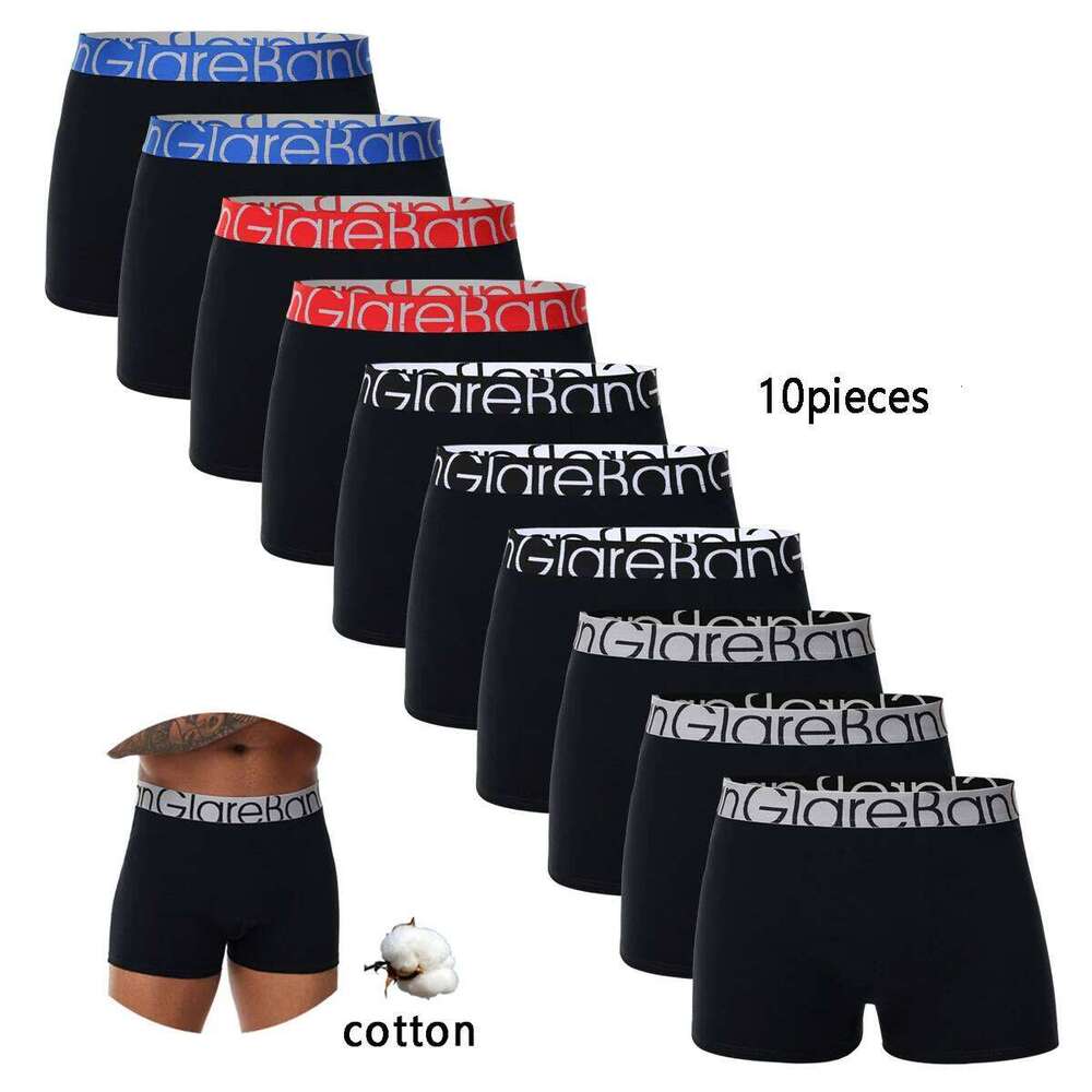 10pcs pack Black Cotton Boxer Shorts Underwear Soft Male Underpants for Men Homme comfortable Boxershorts Slips Panties X251225
