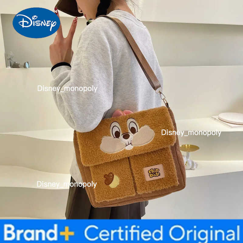 Disney Cartoon Strawberry Bear Student Tutoring Bag 2025 New Cute Nick Judy Large Capacity Single Shoulder Crossbody Bag H2512251