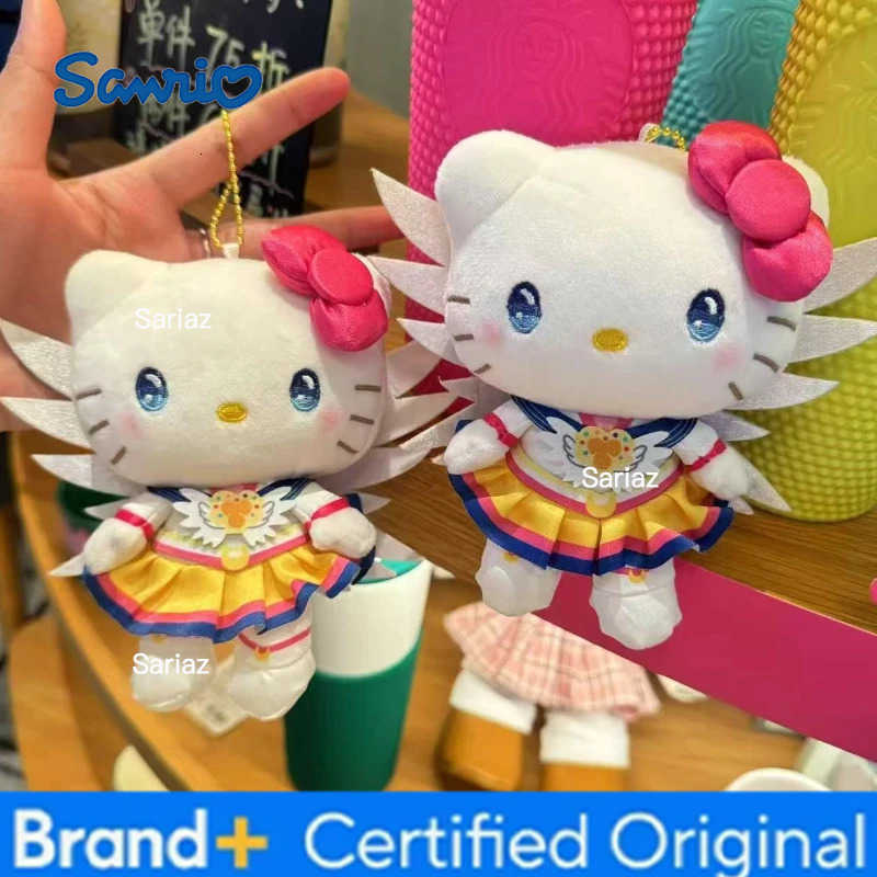 Sanrio New Kitty Plush Keychain Cartoon Kitten Dress Plush Toy High Quality Backpack Pendant Car Decoration Doll Christma Birthday Gift H251225