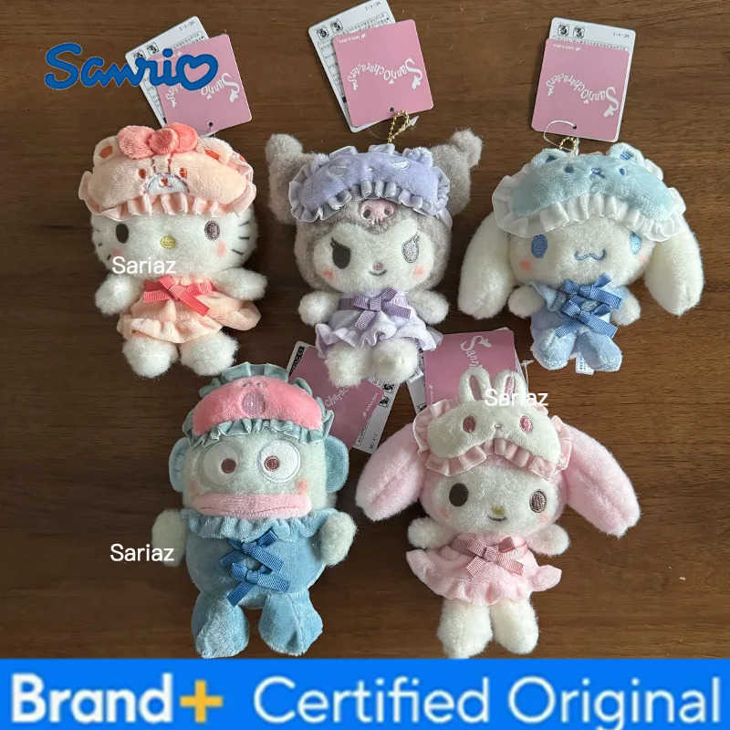 Sanrio Kawaii Hello Kitty Plush Doll Kuromi Cinnamoroll Bag Pendant Anime Hangyodon Popular Cartoon Doll Car Keychain Gifts H251225