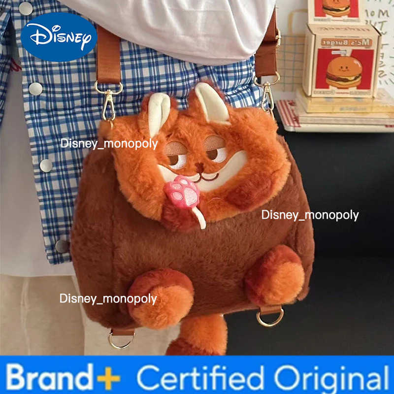 Disney New Zootopia Backpack Plush Nick Judy Cartoon Backpack Large Capacity Shoulder Bag Unisex Travel H251225
