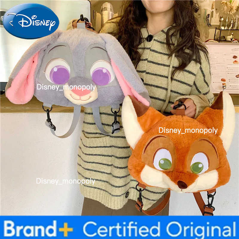 Disney Girls Cartoon 2026 New Judy Nick 3D Backpack Super Cute Plush School Bag for Girls H251225