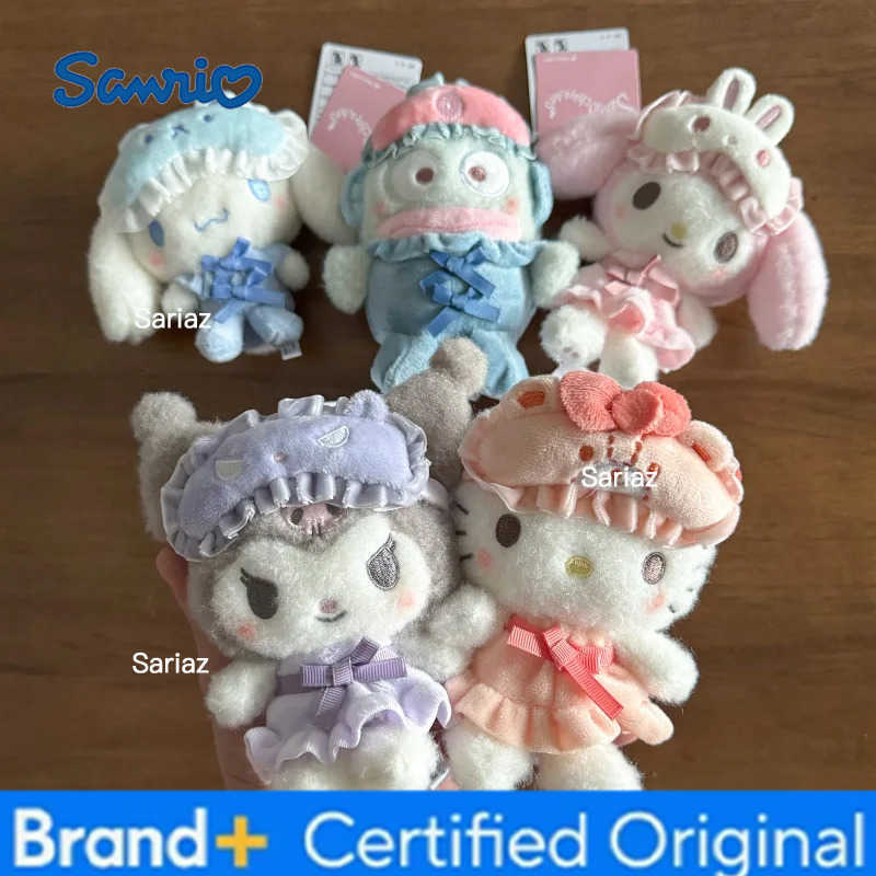 Sanrio Kawaii Hello Kitty Plush Doll Kuromi Cinnamoroll Bag Pendant Anime Hangyodon Popular Cartoon Doll Car Keychain Gifts H251225