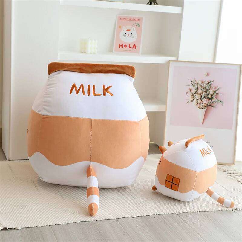 Creative Milk Drink Dolls Stuffed Cartoon Toys High Quality Super Soft Cute Delicacy Gifts for Kids Home Decor Throw Pillow X251225