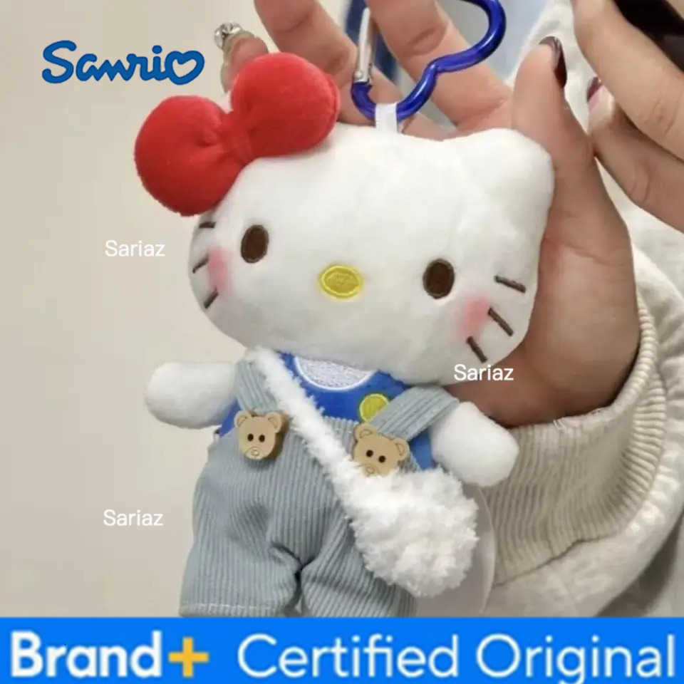 Sanrio Plaid Skirt Shoulder Bag Hello Kitty Pendant Keychain Bag Hanging Accessories KT Cat Accessories H251225