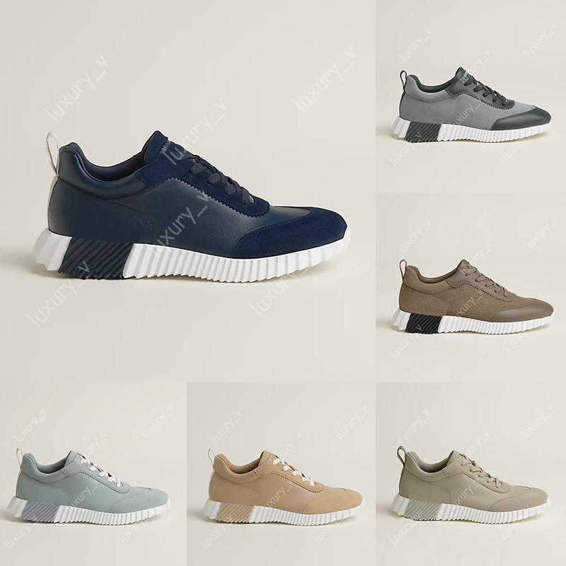 Bouncing Sneaker Designer Suede Casual Shoes Trainers Breathable Patchwork Mesh Running Shoe Women Men Bounce Sneaker Non-slip Rubber Flat Shoe With Box