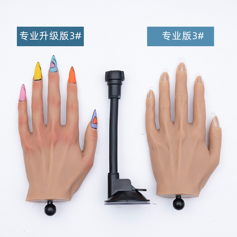 Nail Training Practice Hand For Acrylic Nails Silicone false To Nail Practice Hand Model Filming Props Veikmv 241127