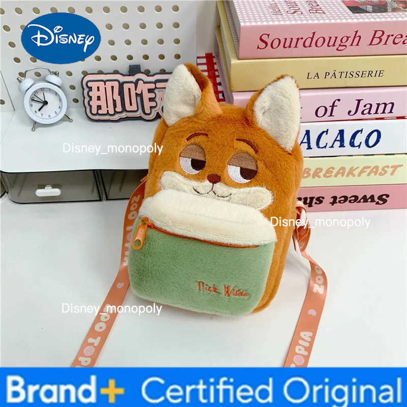 Disney Kawaii New Cute Plush Bag Cartoon Doll Furry Mobile Phone Bag Judy Nick Messenger Bag Girl Birthday Gift Christmas Gift H251225