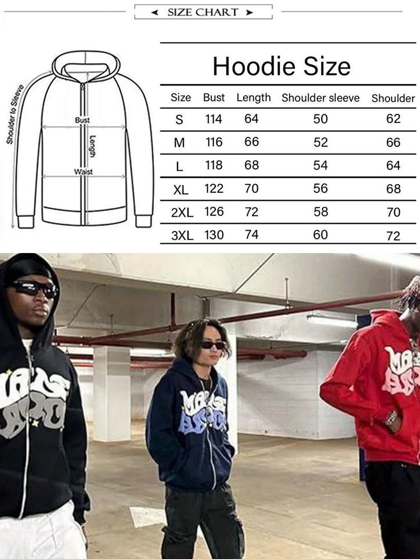 Y2k Hoodies Puff Print Hoodie Grunge Graphic Zip Up Gothic Fashion Jacket Hip Hop Streetwear Aesthetic Sweatshirts 251225