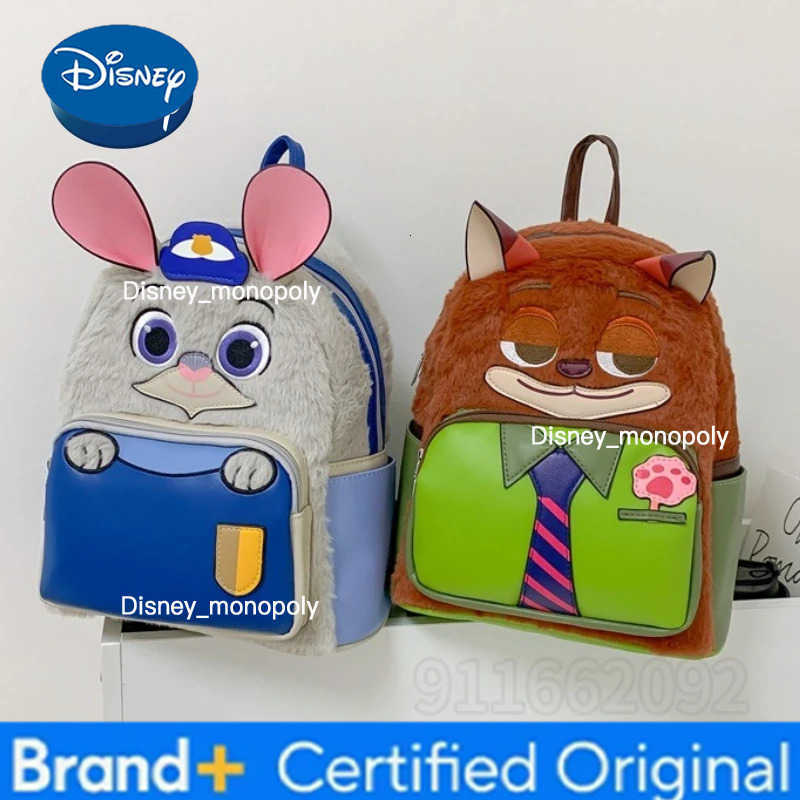 Disney Judy Nick New Childrens School Bag Cartoon Casual Childrens Backpack Fashion Lightweight Casual Womens Mini Backpack H251225