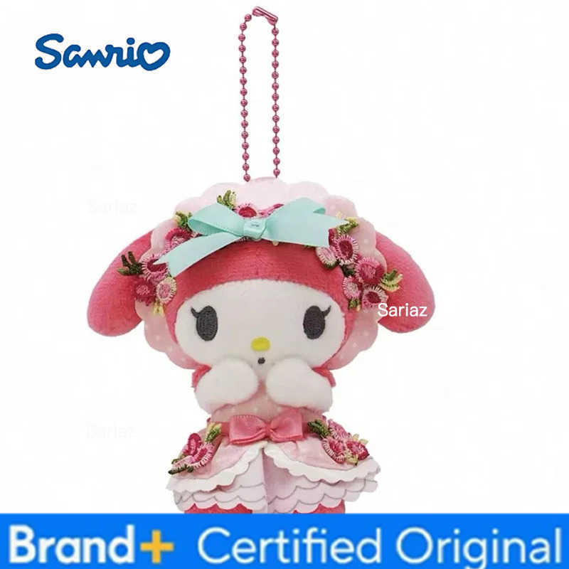 Sanrio Cute Cartoon Kawaii Sanrioed 50th Anniversary Lolita Series My Melody Plush Doll Keychain Bag Pendant Toy Gift H251225