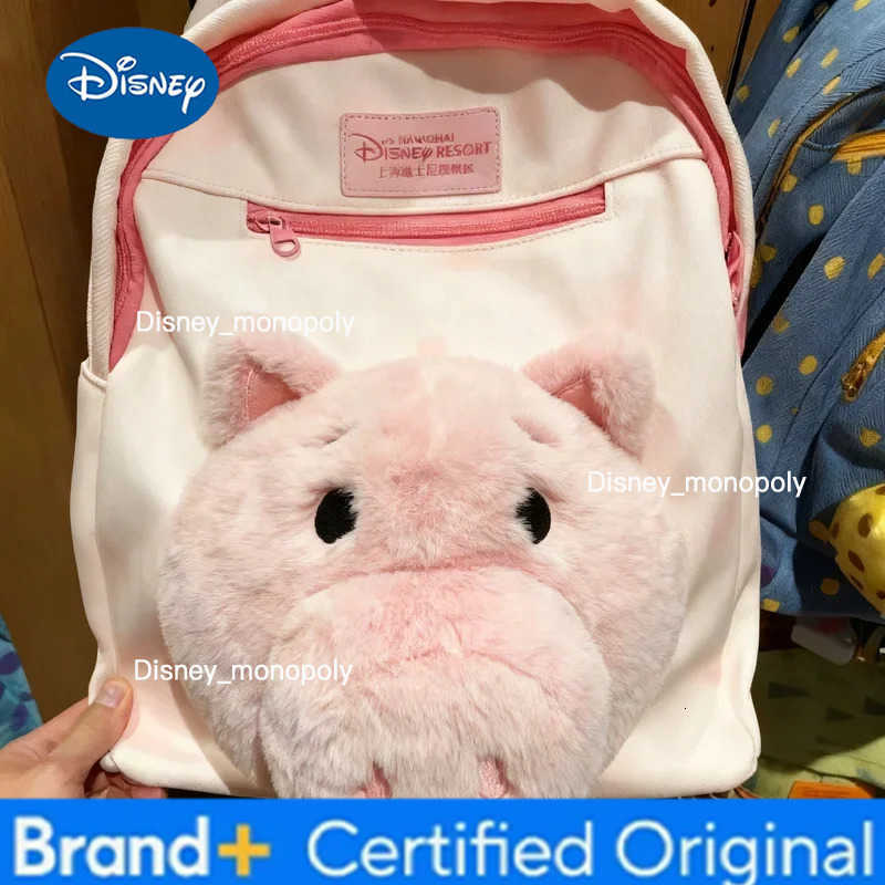 Disney Toy Story Hamm Big Head Cartoon Anime Merchandise Cute Large-Capacity Doll Backpack Schoolbag Girl Surprise Student Gifts H251225
