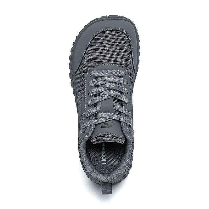 HOBIBEAR Minimalist Wide Toe Mens Womens Artificial Leather Running Sneakers Lace Up Lightweight Breathable Walking Shoes X251225
