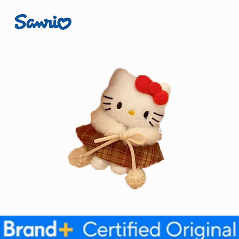 Sanrio Kawaii plaid coat Hello Kitty bag decoration pendant Hello Kitty keychain exquisite holiday gift H251225