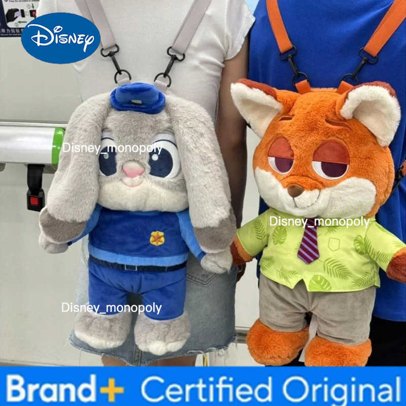 Disney New Zootopia Judy Nick Plush Backpack Cute Cartoon Ladies Backpack Couple Backpack for Cosplay Costumes Accessories Gift H251225