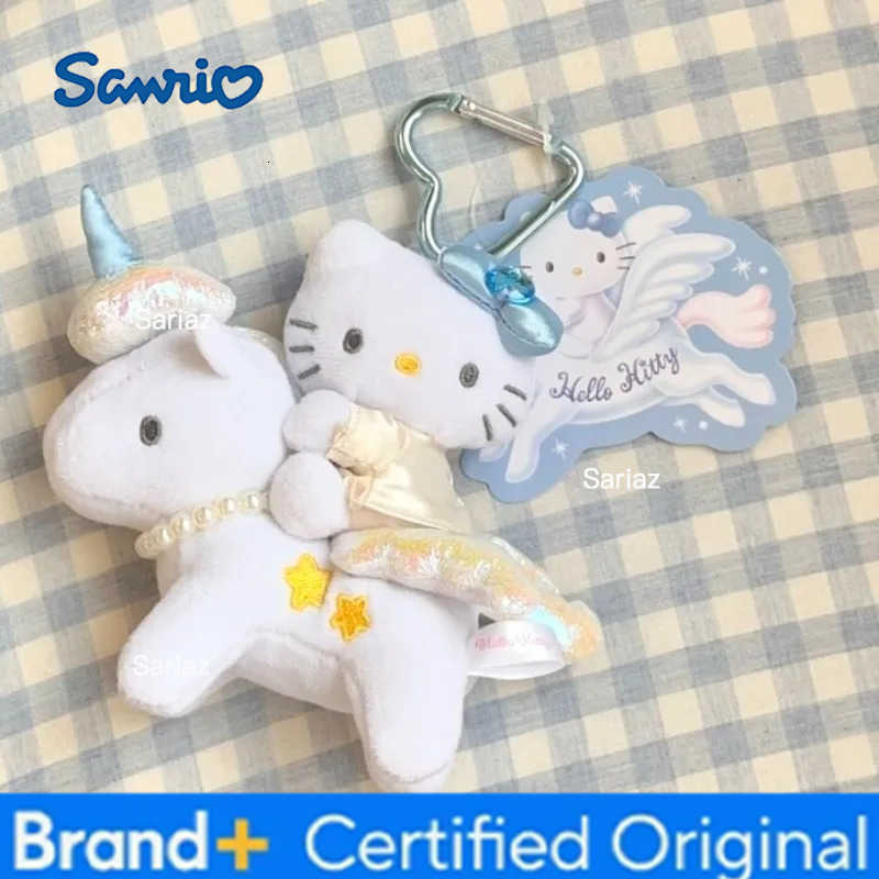 Sanrio New 12cm Plush Doll Keychain Hello Kitty Keyring Kawaii Unicorn Stuffed Bag Charm Surprise Birthday Gifts Sweet Pendant H251225