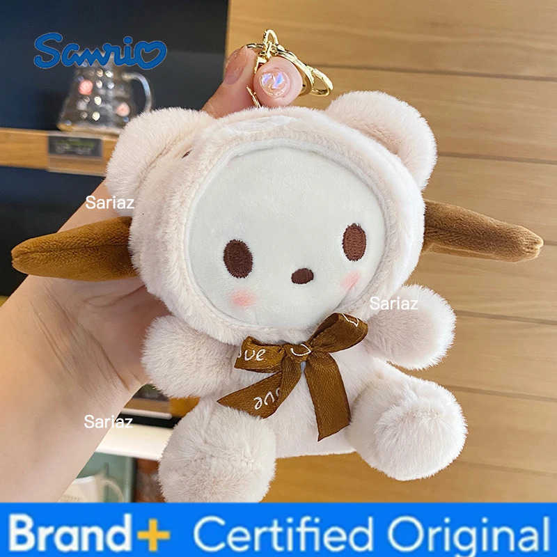 Sanrio Plush Keychain Toy Doll Kawaii Hello Kitty Melody Cinnamoroll Cartoon Backpack Pendant Decoration Birthday Gift For Girl H251225