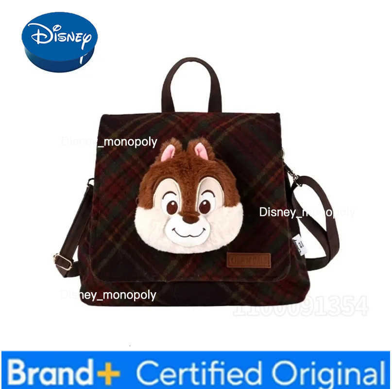 Disney New Original Plush Doll Backpack Luxury Brand Fashion Womens Backpack Cartoon Cute Backpack Large Capacity High Quality H251225