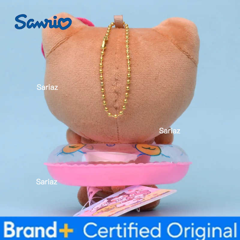 Sanrio Hawaii Hellokitty Keychain Plush Toy Doll keyring Backpack Pendant Comfortable And Soft Girls Toy Gift H251225