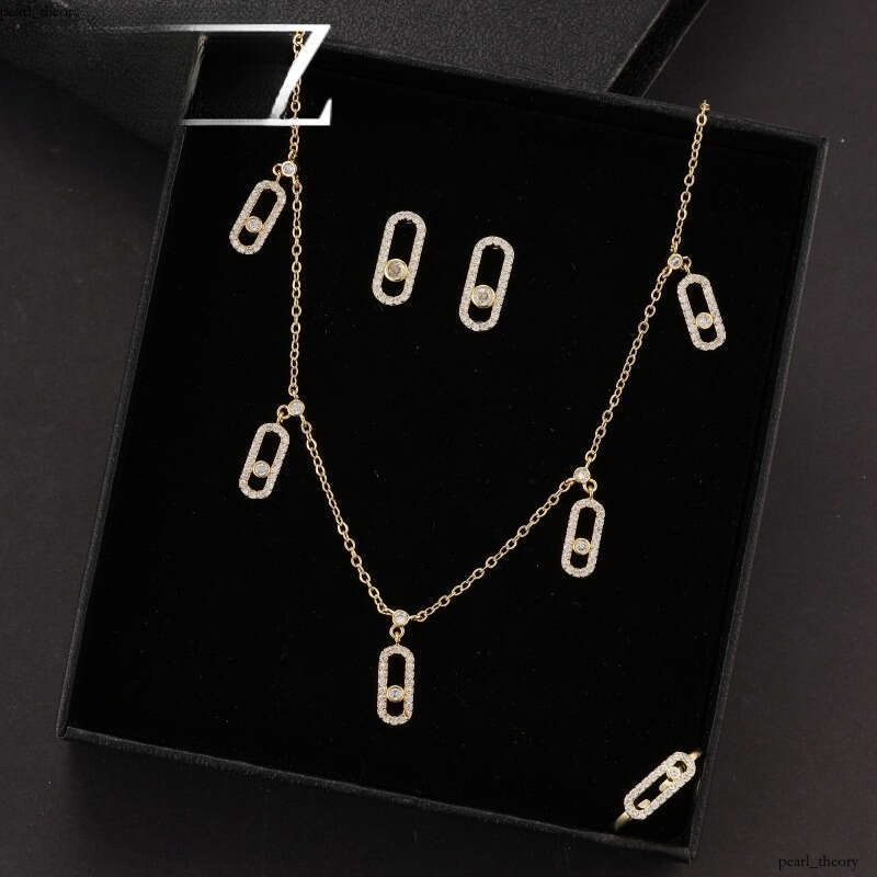 UILZ S353 2025 Wholesale New Design Bright High-Quality VVS Moissanite Necklace Suitable for Women Fashion Jewelry Set