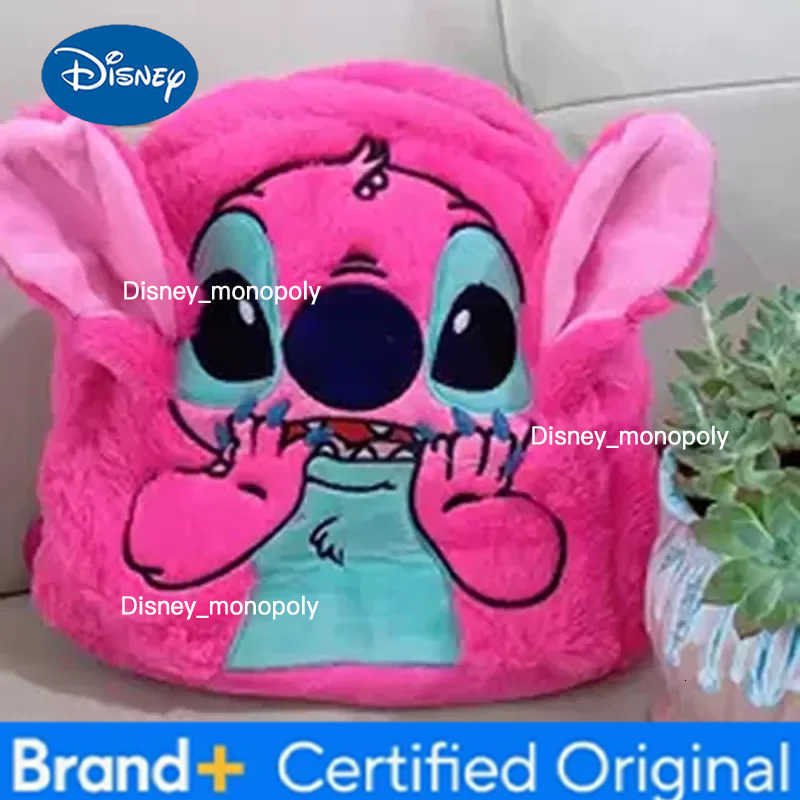 Disney Stitch Plush New Backpack Cartoon Fashion 3d Mini Womens Backpack Large Capacity Cute Childrens Schoolbag High Quality H2512251