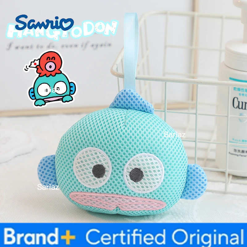 Sanrio Hangyodon Shower Mesh Foaming Sponge Soft Body Scrub Exfoliating Back Brush Skin Cleaner Bath Bubble Ball Bathing Toiletries H251225