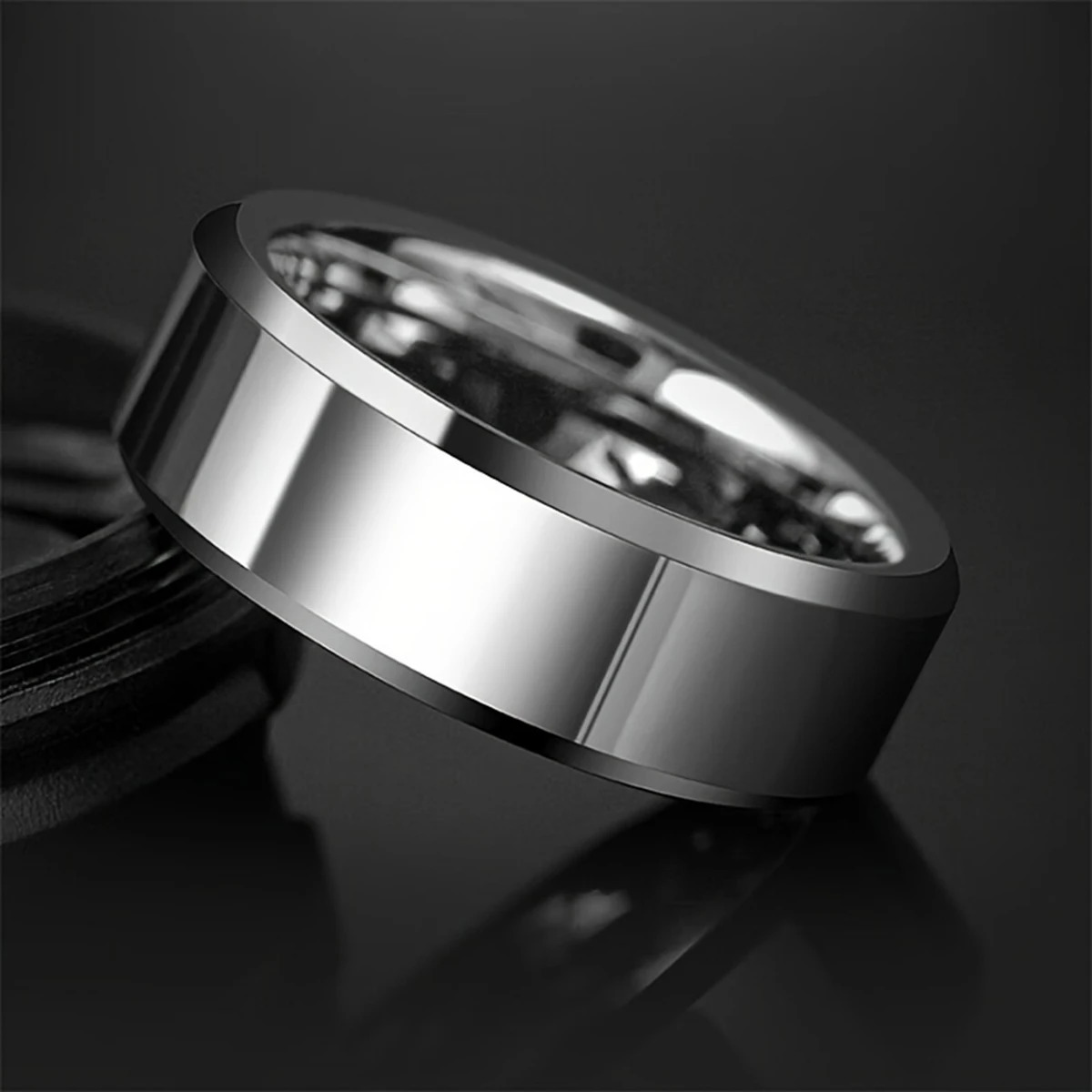 Tungsten Carbide Ring Retro Fashion 8mm MenS Exquisite Engagement Wedding Ring Suitable for Couples to Wear on Daily Dates 251224