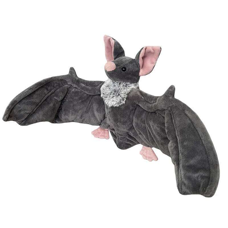 25cm Lovely Grey Stuffed Bat Doll Plush Throw Pillow For Boys and Girls Christmas Halloween Decoration Holiday Gifts X251225