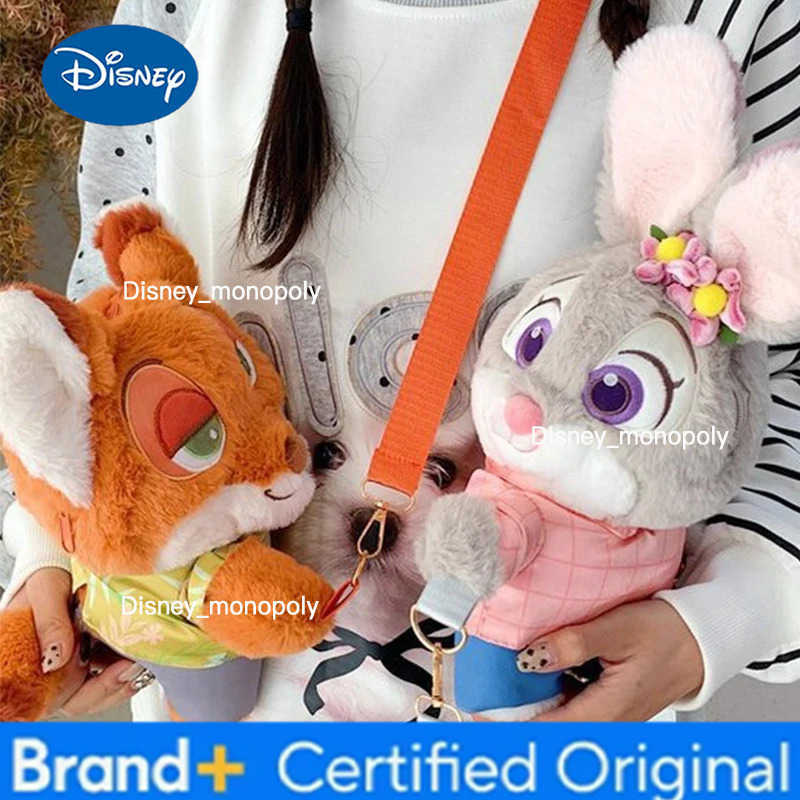 Disney Zootopia Plush Backpack Nick Wilde Judith Laverne Hopps Doll Crossbody Bag Cartoon Shoulder Bag Christmas Birthday Gift H251225