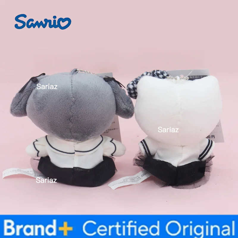Sanrio Black and White Kitty Kuromi Cinnamoroll 10CM Pendant Keychain Plush Doll Toy H251225